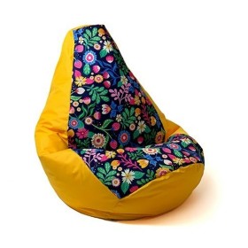 Pouffe GO GIFT Yellow Black 140 x 100 cm Pear | Tienda24 - Global Online Shop Tienda24.eu