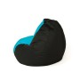 Pouf GO GIFT Bleu Noir 130 x 90 cm Poire | Tienda24 - Global Online Shop Tienda24.eu