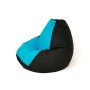 Pouf GO GIFT Bleu Noir 130 x 90 cm Poire | Tienda24 - Global Online Shop Tienda24.eu