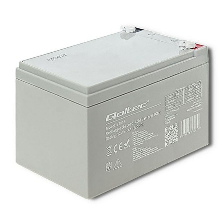 Bateria para Sistema Interactivo de Fornecimento Ininterrupto de Energia Qoltec 53045 14000 mAh 12 V de Qoltec, Substituição ...