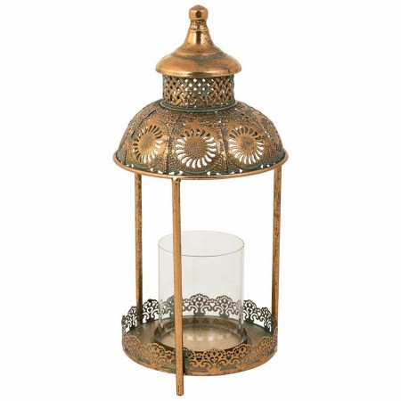 Kerzenschale Alexandra House Living Gold Glas Eisen 19 x 42 x 19 cm | Tienda24 - Global Online Shop Tienda24.eu