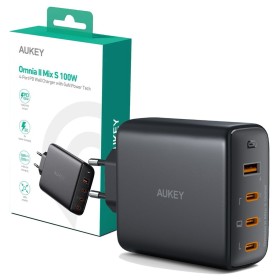 Wall Charger Aukey PA-B7S Black 100 W by Aukey, Chargers - Ref: S9147057, Price: 70,42 €, Discount: %