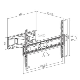 Soporte de Pared MacLean MC-710N 37" 80" de MacLean, Brazos y soportes - Ref: S9147134, Precio: 27,60 €, Descuento: %