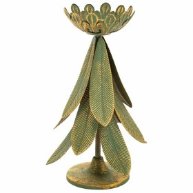 Candle Holder Alexandra House Living Gold Iron 21 x 31 x 21 cm Feathers by Alexandra House Living, Candelabras and candle hol...