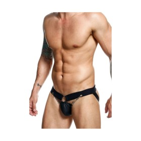 Tanga Mob Eroticwear Blanco Negro L | Tienda24 Tienda24.eu