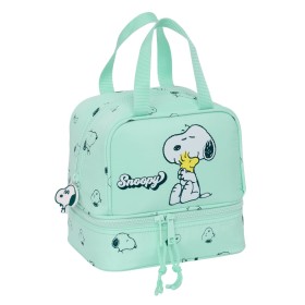 Portameriendas Snoopy Groovy Verde 20 x 20 x 15 cm