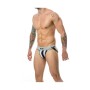 Tanga Mob Eroticwear Blanco Negro L | Tienda24 Tienda24.eu