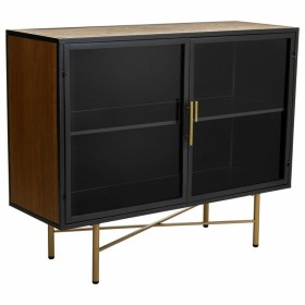 Credenza Alexandra House Living Marrone Metallo Vetro Legno di abete Legno MDF 35 x 80 x 100 cm di Alexandra House Living, Cr...