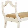 Bench Alexandra House Living White Sponge Fir wood MDF Wood 45 x 78 x 139 cm | Tienda24 - Global Online Shop Tienda24.eu