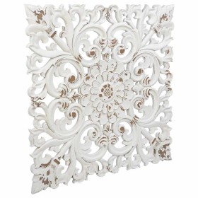 Décoration murale Alexandra House Living Blanc Bois d'épicéa Bois MDF 1 x 56 x 56 cm de Alexandra House Living, Sculptures - ...