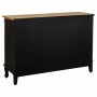 Sideboard Alexandra House Living Black Glass Fir wood MDF Wood 36 x 80 x 120 cm by Alexandra House Living, Sideboards - Ref: ...