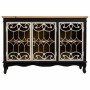 Sideboard Alexandra House Living Black Glass Fir wood MDF Wood 36 x 80 x 120 cm by Alexandra House Living, Sideboards - Ref: ...