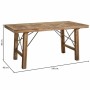 Table Alexandra House Living Marron 80 x 77 x 160 cm | Tienda24 - Global Online Shop Tienda24.eu