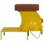 Sgabello Alexandra House Living Giallo PVC Pelle Ferro 50 x 75 x 95 cm Moto di Alexandra House Living, Sedie e Divani - Rif: ...