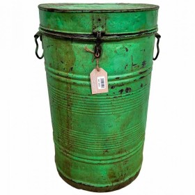 Decorative canister Alexandra House Living Green Iron Traditional style 38 x 64 x 38 cm by Alexandra House Living, Lidded Sto...