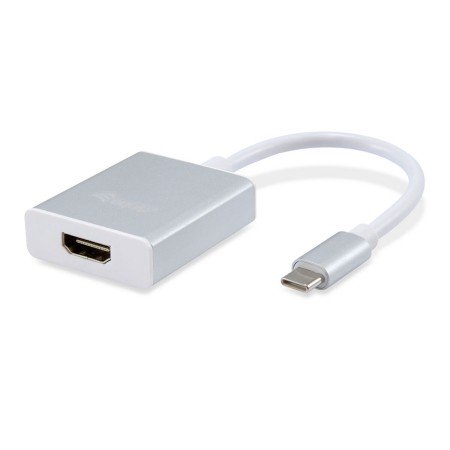 USB-C-zu-HDMI-Adapter Equip 133452 Weiß 4K Ultra HD | Tienda24 Tienda24.eu