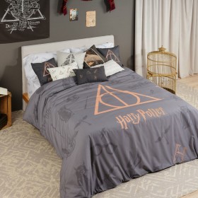 Copripiumino Harry Potter Deathly Hallows Multicolore 175 Fili 200 x 200 cm Piazza e mezza di Harry Potter, Piumini e copripi...