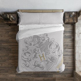 Copripiumino Harry Potter Hogwarts Grigio Multicolore 175 Fili 180 x 220 cm Singolo di Harry Potter, Piumini e copripiumini -...