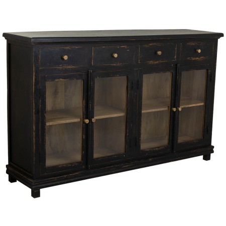 Sideboard Alexandra House Living Black Wood Glass 40 x 100 x 160 cm by Alexandra House Living, Sideboards - Ref: D1632682, Pr...