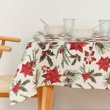 Nappe enduite antitache Mauré Christmas Flowers 100 x 140 cm | Tienda24 - Global Online Shop Tienda24.eu