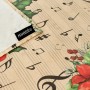 Stain-proof resined tablecloth Belum Christmas Sheet Music Black Red Green Linen 200 x 150 cm | Tienda24 - Global Online Shop Tienda24.eu