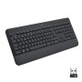 Wireless Keyboard Logitech Signature K650 Spanish Qwerty Black Steel | Tienda24 Tienda24.eu