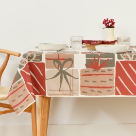 Mantel resinado antimanchas Belum Christmas Toile Rojo Lino 100 x 150 cm | Tienda24 - Global Online Shop Tienda24.eu