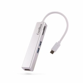 Hub USB Vakoss TC-4125X Prateado | Tienda24 Tienda24.eu