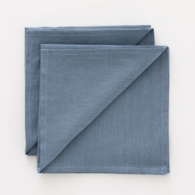 Buy Napkins Belum Blue Multicolour Linen 50 x 50