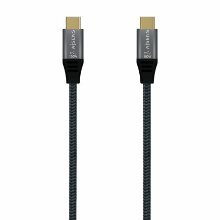 Cabo USB C Aisens A107-0634 2 m Cinzento | Tienda24 Tienda24.eu