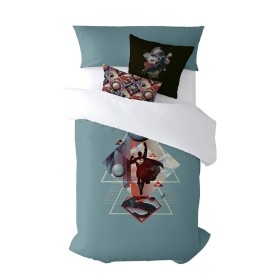 Housse de Couette Superman Geometric Vert Multicouleur 175 Fils 180 x 220 cm de Superman, Couettes et housses de couette - Ré...