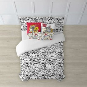 Copripiumino Tom & Jerry B&W Bianco black 175 Fili 220 x 220 cm di Tom & Jerry, Piumini e copripiumini - Rif: S9803433, Prezz...