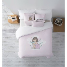 Duvet cover set Hosteline BARBARA Pink Single 2 Pieces | Tienda24 - Global Online Shop Tienda24.eu