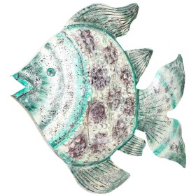 Figurine Décorative Alexandra House Living Blanc Vert Bois de manguier Poisson 9 x 100 x 120 cm de Alexandra House Living, Pi...