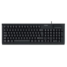 Teclado Tacens AK0ES Negro Qwerty Español QWERTY | Tienda24 Tienda24.eu