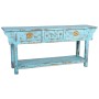 Hall Table with Drawers Alexandra House Living Blue Mango wood 45 x 80 x 181 cm | Tienda24 - Global Online Shop Tienda24.eu