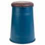 Stool Alexandra House Living Blue Polyurethane Metal Sponge MDF Wood 47 x 27 x 33 cm | Tienda24 - Global Online Shop Tienda24.eu