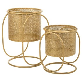 Conjunto de vasos Alexandra House Living Ouro Metal Ferro 26 x 178 x 26 cm 2 Peças de Alexandra House Living, Vasos - Ref: D1...