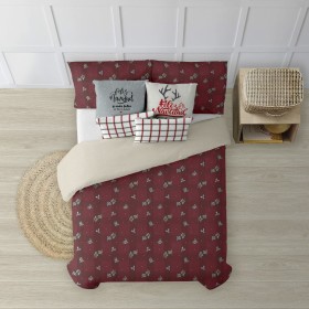 Housse de Couette Decolores Red Christmas 1 Multicouleur Polyester 140 x 200 cm de Decolores, Couettes et housses de couette ...