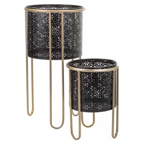 Set de pots de fleurs Alexandra House Living Noir Métal Fer 26 x 150 x 26 cm 2 Pièces de Alexandra House Living, Cache-pots -...