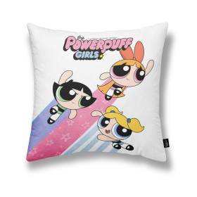 Housse de coussin Powerpuff Girls Powerpuff A Blanc Multicouleur 45 x 45 cm de Powerpuff Girls, Housses de coussin - Réf : S9...