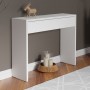 Console Alexandra House Living Blanc Bois MDP 100 x 75 x 30 cm 1 tiroir de Alexandra House Living, Tables - Réf : D1632892, P...