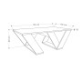 Table Basse Alexandra House Living Diagonal Chêne Bois MDP 110 x 40 x 60 cm de Alexandra House Living, Tables - Réf : D163292...