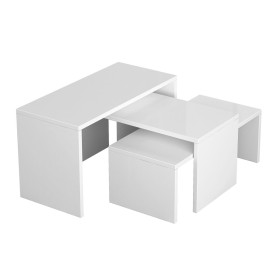 Jeu de 3 tables Alexandra House Living Blanc Bois MDP 32 x 65 x 30 cm 24 x 65 x 30 cm 39 x 65 x 30 cm de Alexandra House Livi...