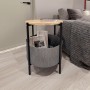 Beistelltisch Alexandra House Living Schwarz Grau Eg Metall Holz MDP 43 x 60 x 43 cm von Alexandra House Living, Tische - Ref...