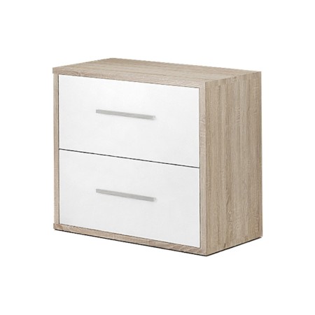 Nightstand Alexandra House Living White Metal Wood MDP 40 x 41 x 28 cm 2 drawers | Tienda24 - Global Online Shop Tienda24.eu