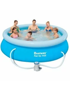 Inflatable pool Bestway Grey 7340 L 396 x 84 cm | Tienda24 Tienda24.eu