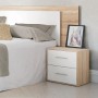 Nightstand Alexandra House Living White Metal Wood MDP 40 x 41 x 28 cm 2 drawers | Tienda24 - Global Online Shop Tienda24.eu