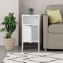 Mesita de Noche Alexandra House Living Blanco Madera MDP 29 x 59 x 29 cm 1 puerta de Alexandra House Living, Mesillas de noch...