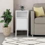 Mesita de Noche Alexandra House Living Blanco Madera MDP 29 x 59 x 29 cm 1 puerta de Alexandra House Living, Mesillas de noch...